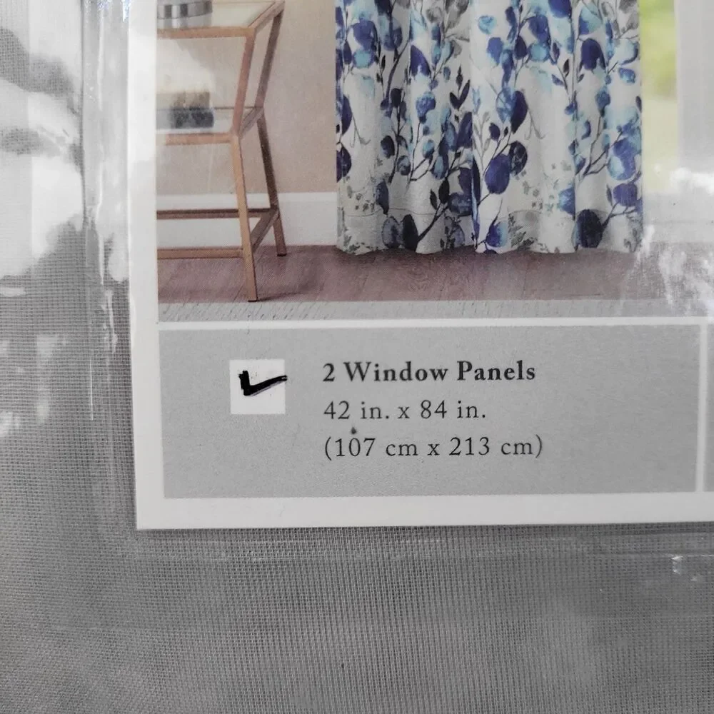 NEW Madison Park Gabby Window 2 Window Panels '42x84' Gray
